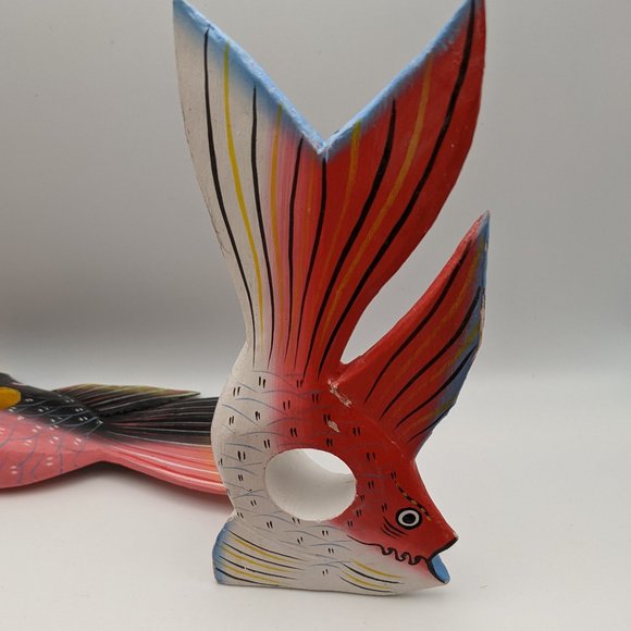 Set of Four (4) Napkin Rings Fish Theme - Picture 4 of 7